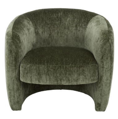 Everly Barrel Back Accent Chair — Olive Green — Accent Chairs