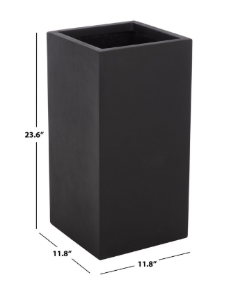Marcy Pedestal Planter — Black — Planters