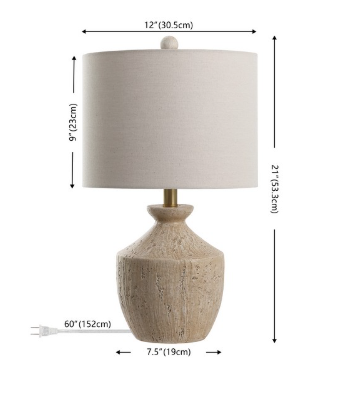 Delacey Table Lamp — Light Brown (Set of 2) — Table Lamps
