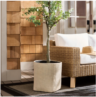 Cana Square Planter Pot — Beige — Planters