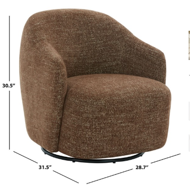 Peltra Accent Chair — Dark Brown — Accent Chairs
