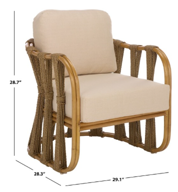 Pennylyn Seagrass Accent Chair — Walnut — Accent Chairs